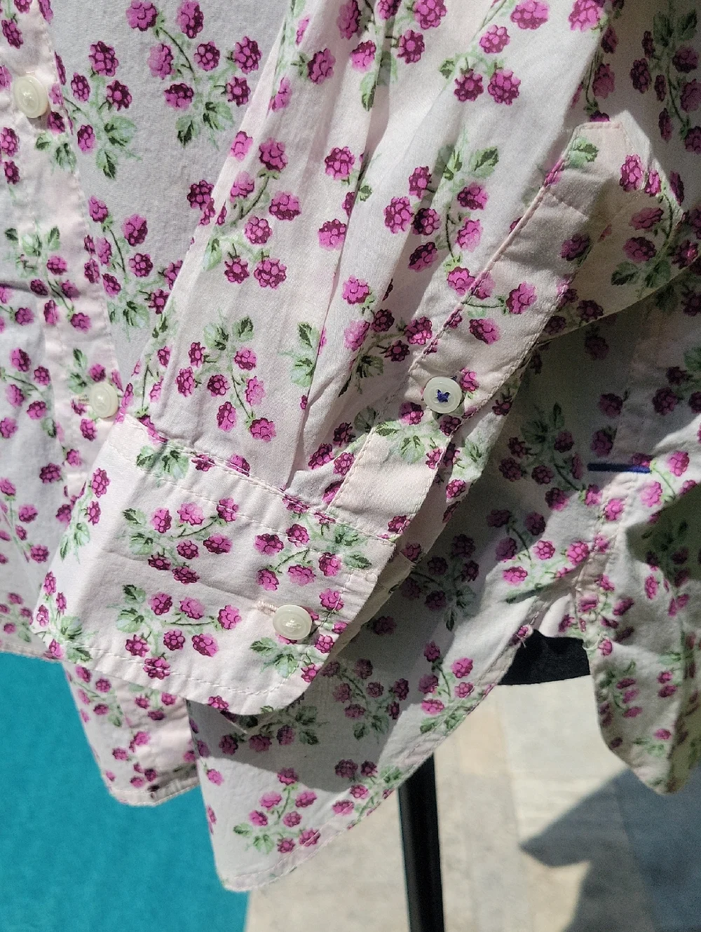 J. Crew 100% Cotton Light Pink Floral Button Down Shirt